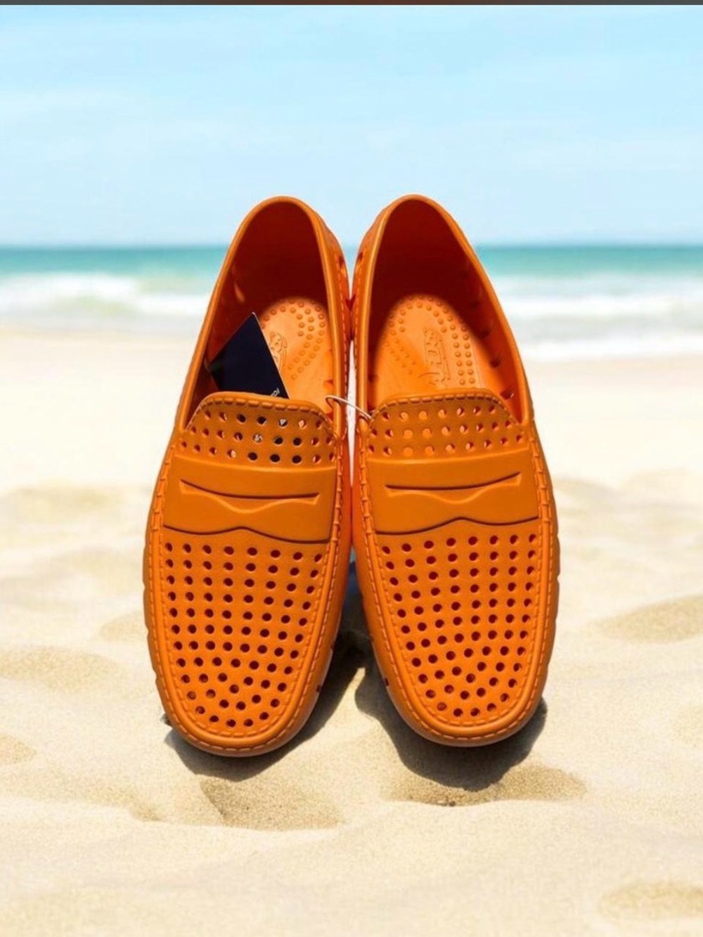 Floaters Country Club 4 Women's Russet Orange Perforated Slip-On Loafers